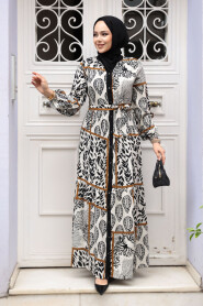 Modest Black Summer Dress 23928S 
