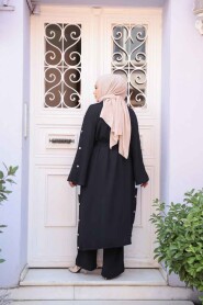 Modest Black Three Suit 7677S - 4