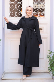 Modest Black Three Suit 7677S - 2