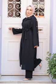 Modest Black Three Suit 7677S - 3