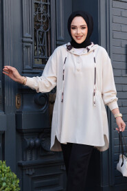Modest Black Top 10666BEJ - 3