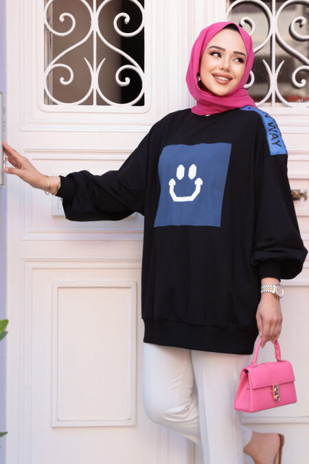 Modest Black Top 20623S - NEVA STYLE