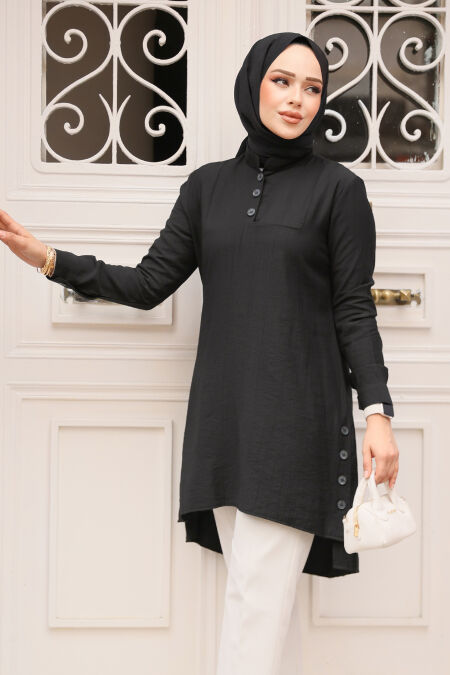 Modest Black Top 4664S - NEVA STYLE