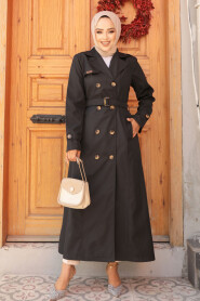 Modest Black Trench Coat 61500S - 1