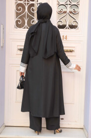 Modest Black Triple Suit 40208S - 3