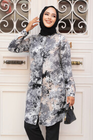 Modest Black Tunic 11707S 