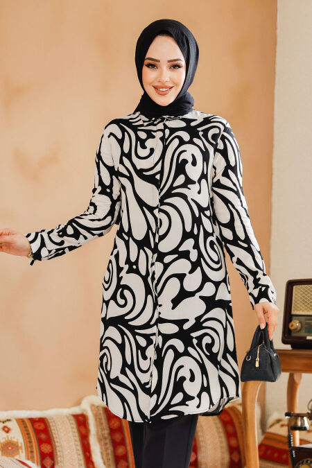 Modest Black Tunic 11711S - NEVA STYLE