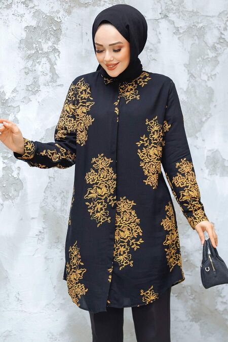 Modest Black Tunic 11720S - NEVA STYLE