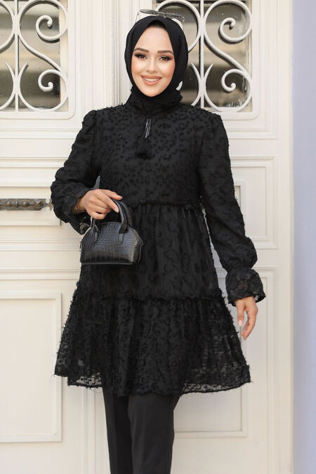 Modest Black Tunic 13921S - NEVA STYLE