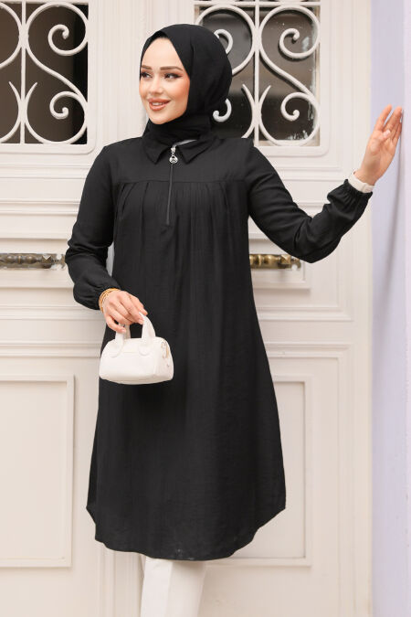 Modest Black Tunic 1467S - NEVA STYLE