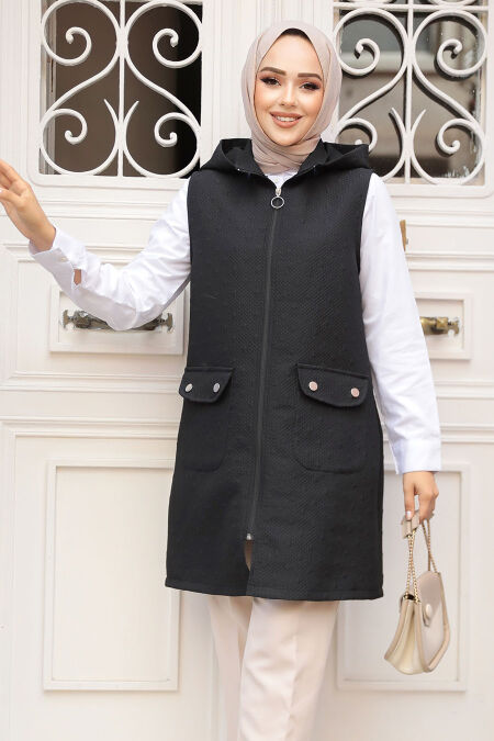 Modest Black Vest 80264S - NEVA STYLE
