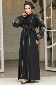 Modest Black Wedding Dress 42751S - 2