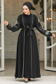 Modest Black Wedding Dress 42751S - 1