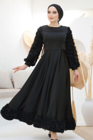 Modest Black Wedding Dress 4661S - 2