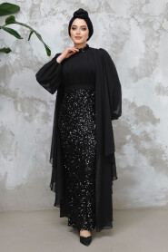 Modest Black Wedding Dress 50231S - 2