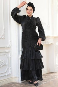 Modest Black Wedding Dress 50271S - 2