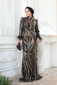Modest Black Wedding Dress 52712S - 1