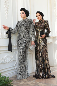 Modest Black Wedding Dress 52712S - 5