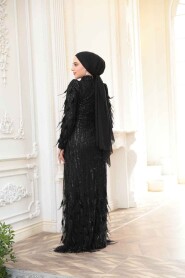 Modest Black Wedding Gown 51001S - 3