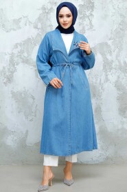 Modest Blue Denim Coat 6823M - 2