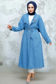 Modest Blue Denim Coat 6823M - 4