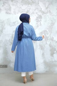 Modest Blue Denim Coat 6823M - 5