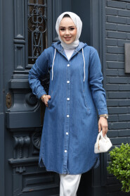 Modest Blue Denim Coat 7041M - 2