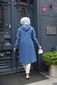 Modest Blue Denim Coat 7041M - 3