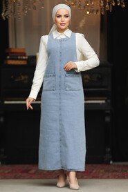 Modest Blue Denim Dress 19011M - 2