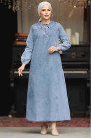 Modest Blue Denim Dress 19101M 