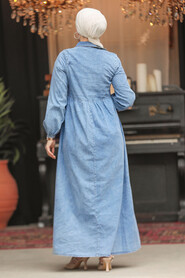 Modest Blue Denim Dress 19105M - 4