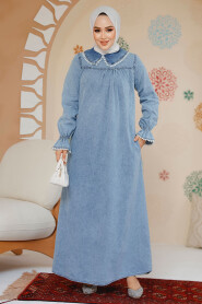 Modest Blue Denim Dress 19123M 