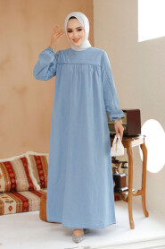 Modest Blue Denim Dress 19125M 