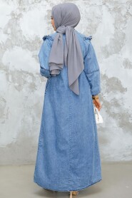 Modest Blue Denim Dress 19140M - 4