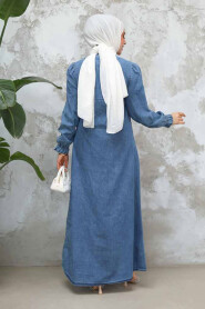 Modest Blue Denim Dress 19144M - 3