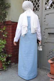 Modest Blue Denim Salopet Dress 19020M - 3