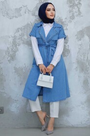 Modest Blue Denim Vest 6572M 