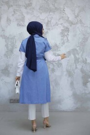 Modest Blue Denim Vest 6572M - 3