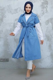 Modest Blue Denim Vest 6572M - 1