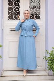 Modest Blue Dual Suit Dress 44651M - 3