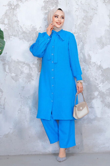 Modest Blue Plus Size Dual Suit 51991M - NEVA STYLE