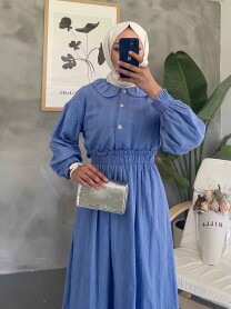 Modest Blue Skirted Dual Suit 30004M 