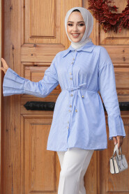 Modest Blue Top 12056M - 1