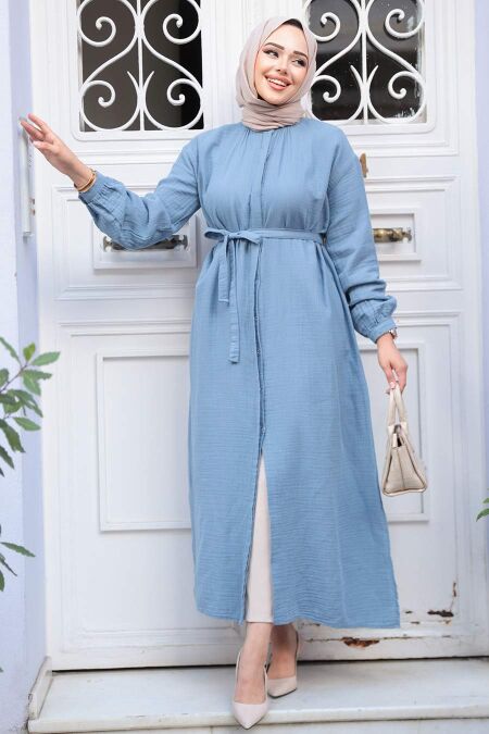 Modest Blue Tunic 19045M - NEVA STYLE