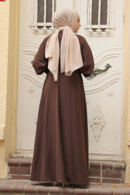 Modest Brown Abaya Dress 330104KH - 3