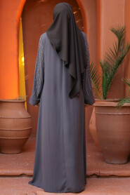 Modest Brown Abaya For Women 29111KH - 3