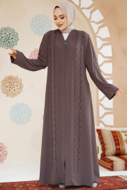 Modest Brown Abaya For Women 29113KH - 1