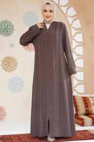 Modest Brown Abaya For Women 29113KH - 2