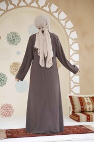 Modest Brown Abaya For Women 29113KH - 3