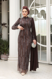 Modest Brown Bridal Dress 49741KH - 2